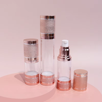 ML PACK Bouteilles à pompe sans air, 15ml/30ml/50ml Lotion Hydratant Pompe Distributeur Bouteilles de voyage