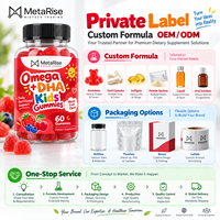 Complément alimentaire en gommes Omega DHA pour adolescents, marque privée OEM, nutrition cérébrale, 60 unités, 90 g