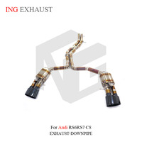 ING pour Audi RS6 RS7 C7 C8 système d'échappement en alliage de titane Performance Catback Modification automatique silencieux de soupape électronique