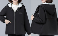 AIMINYZ Manteau d'hiver ample en coton pour femme, nouvelle collection 2023, style américain, à capuche, respirant, en polaire d'agneau épaisse