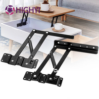 La mesa de acero laminado en frío HIGHYI admite el amortiguador hidráulico, elevador de mesa de té, accesorios de hardware para muebles, soporte plegable