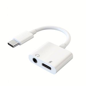 2 in 1 Type-c to 3.5mm Earphone <b>Cable</b> <b>Digital</b> Adapter Type C Usb-c Male to 3.5 Aux <b>Audio</b> Female Jack for Mobile Phones - Product Image 1
