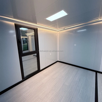 Conteneur portable en acier de 20 pieds, design minimaliste préfabriqué, salle d'activité mobile, bureau à domicile extensible, maison préfabriquée pliante
