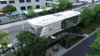 Capsule spatiale préfabriquée en acier avec système de ventilation, insonorisée, confortable et au design moderne pour usage en appartement