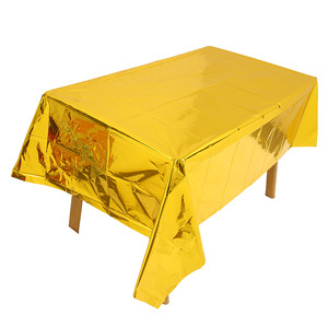 Nappe de Table jetable en plastique, 54x108 pouces, <span class=keywords><strong>rose</strong></span> vif, imperméable, pour Banquet - Product Image 4