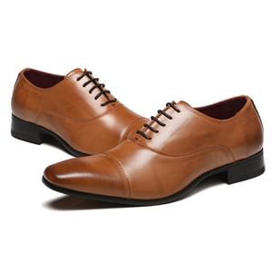 Zapatos de Negocios Transpirables de Cuero Suave para Hombre con Punta Puntiaguda, Aumento de Altura, con Cordones, Casuales, para Verano y Otoño QS111C107 - Product Image 4