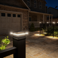 Luces LED Solares para Postes de 4x4 y 3x3, Impermeables para Exteriores, Decoración de Cercas, Terrazas, Patios y Jardines