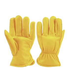 Gants de travail de sécurité industrielle robustes Apex Safety, résistants à la chaleur et aux coupures, paume en cuir croûte, pouce Keystone, double couture - Product Image 1
