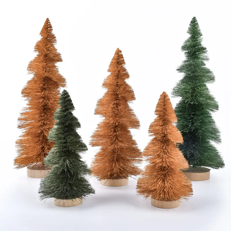 2024 Sisal Bureaublad Mini Decoratieve Kerstboom Mini Kerstbomen Voor Kerst