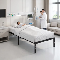 Cadre de lit pliable de haute qualité en fer, support solide et sans rayons, montage facile, lit modulaire en fer forgé