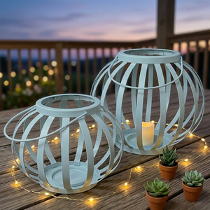 Portavelas de Metal Hechos a Mano, Duraderos, para Decoración del Hogar, Navidad, Bodas y Eventos - Product Image 1