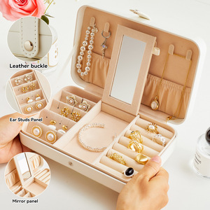 Estuche para Joyas con Espejo, Gran Capacidad, Diseño Abatible, Estilo Minimalista, Suministro de Fábrica - Product Image 5