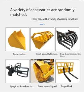हॉट सेलिंग मिनी फ्रंट एंड लोडर खुदाई इलेक्ट्रिक डीजल व्हील लोडर सबसे छोटा बैकहोए लोडर मोटर सबसे अच्छी कीमत - Product Image 6