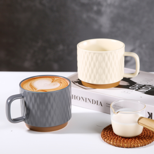Customized High Aesthetic Modern Design Ceramic Porcelain Coffee <b>Mug</b> Dishwasher Microwave Safe Food Safe <b>Reusable</b> BSCI Certified - Product Image 4