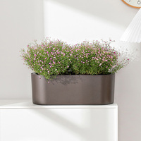 BRICE Support de Plante Auto-Arrosant en Plastique pour Vase de Sol, Porte-Plantes, Boîte à Fleurs, Présentoir pour Pots, Étagère Moderne pour Jardin Intérieur et Extérieur en Rotin