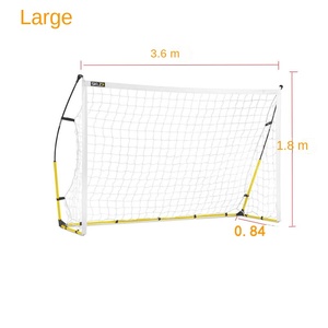 But de football portable en acier allié jaune à montage rapide, idéal pour l'entraînement des enfants, 3,6 m x 1,83 m – Vente chaude directe usine - Product Image 4