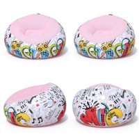 Canapé gonflable floqué portable d'extérieur, chaise longue gonflable pliable avec imprimé graffiti pour le camping et la maison