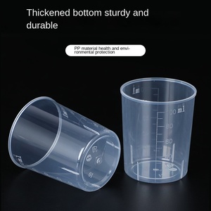 कस्टम लोगो रसोई पुनः प्रयोज्य pp मोटी एकल दीवार बियर मापने कप स्नातक बीकर पारदर्शी 100 एमएल - Product Image 4