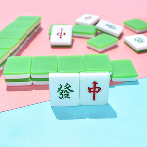 Oferta Especial: Fichas de Mahjong de Resina al por Mayor, Accesorios de Joyería Chinos con Diseño Kawaii - Product Image 2