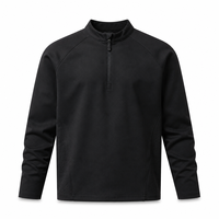 Haut perforé à col montant et demi-zip pour homme, séchage rapide, manches longues, UPF 50+, antibactérien 7A