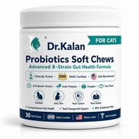 Dr.Kalan 30ct Multi Strain Bacillus Coagulans Santé Intestinale Soutien Digestif et Immunitaire OEM Marque Privée Friandises Tendres pour Chats