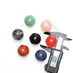 Vendita calda all'ingrosso 30mm pietra naturale lucidata pietra preziosa perline diaspro brecciato rosso sfera di pietra sfera di cristallo 3CM - Product Image 5