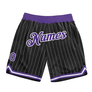 Vêtements de sport été basket-ball hommes Pinstripe Mesh Shorts rayé Boxer Shorts pour hommes