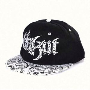 Casquette unisexe imperméable de haute qualité avec broderie de fleurs de cajou et alphabet, style hip-hop européen et américain - Product Image 2