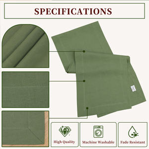 Camino de Mesa de Lino Francés Premium - Material Fresco y de Origen Rastreable para Decoración de Bodas y Hoteles de Alta Gama - Product Image 3