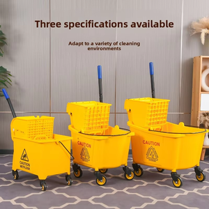 <span class=keywords><strong>Chariot</strong></span> essoreur à roulettes en plastique pour nettoyage commercial, avec seau à pression pour essorer les serviettes <span class=keywords><strong>de</strong></span> sol - Product Image 4