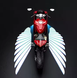 Đèn LED chống nước màu trắng xanh, thiết kế cánh thiên thần chiếu sáng chào mừng, phụ kiện độ xe điện mới - Product Image 2