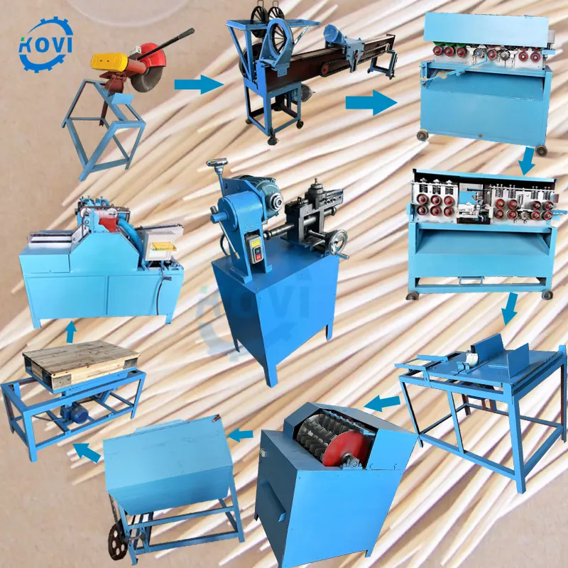 Bamboo toothpick manufacturing machine wood tooth pick machine BBQ sticks chopsticks making production line