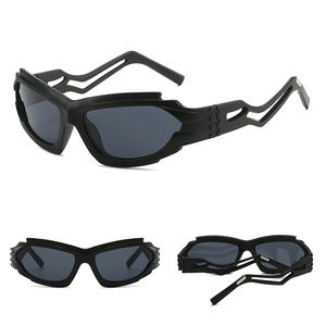 Lunettes de soleil futuristes Y2K pour hommes et femmes, style steampunk, lunettes de soleil uniques, lunettes de soleil amusantes pour le sport, lunettes de soleil avec logo - Product Image 3