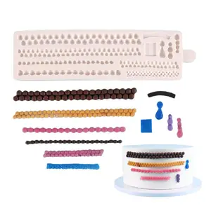 Chaînes de perles forme silicone moule cuisine cuisson décoration outil résine bricolage gâteau chocolat pain Mousse dessert fondant moule