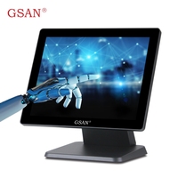 Monitor Táctil Capacitivo de 15 Pulgadas y 10 Puntos, Resistente al Polvo y al Agua, Relación de Aspecto 16:9/4:3, Monitor LED para PC POS, Venta al Por Mayor