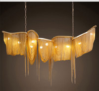 Lustre moderne en métal avec de grands pompons, design créatif, lampe suspendue pour la maison, l'hôtel, le restaurant, le bar, la chambre à coucher, la salle à manger