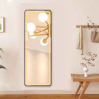 Nouveau Miroir Mural Intelligent LED Lavable à Cadre en Aluminium/Fer, Style Rétro Moderne, Pleine Longueur, Tendance