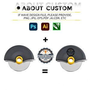 Couteau à pizza à lame de sécurité 304, mini-couteau à pizza avec logo personnalisé, article promotionnel en gros, vente chaude pour restaurants - Product Image 2