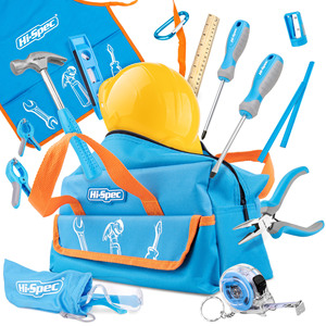 Hi-Spec 15 Piece Kids Tool Set Nylon Bag Blue DIY Toy For Ages 8 To 13 Years - Product Image 2