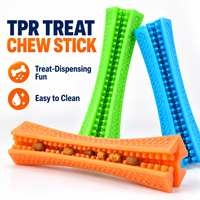 Jouet à mâcher pour chien TPR, distributeur de friandises, bâton de nettoyage dentaire, distributeur interactif pour chiens de petite, moyenne et grande taille