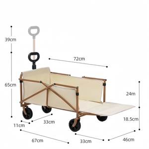 En stock, livraison rapide, chariot de camping portable, grande capacité, chariot pliable pour pique-nique, randonnée, pêche, chariot utilitaire extérieur - Product Image 5