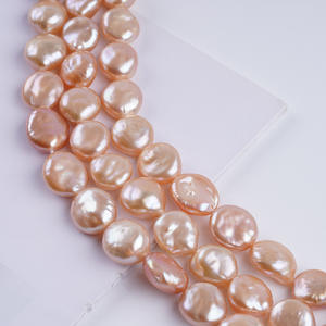 Collar de Perlas Barrocas Rosadas de Agua Dulce Naturales de Zhuji, 11-13 mm, Perlas Sueltas Blancas para Hacer Joyas, Venta al por Mayor - Product Image 4