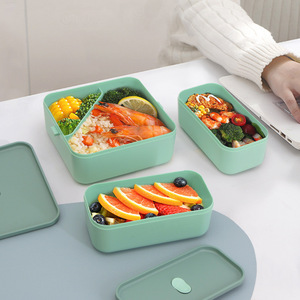 1800ml Portable Food Container for Adult School with Tableware Plastic Kids Bento <b>Lunch</b> <b>Box</b> Set - Product Image 3