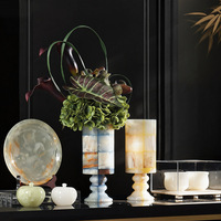 Vase en marbre naturel SAIDKOCC, jade, design haut de gamme, esthétique de luxe, créativité, décoration de salon, table à manger, pratique