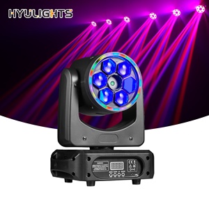 Mini Cabeza Móvil LED RGBW de 6 x 15 W con Efecto de Haz, Láser y Halo para Iluminación de Escenarios, DJ, Discotecas, Bodas y Eventos - Product Image 1
