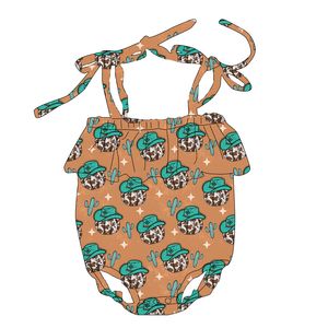 Venta al por mayor de EE. UU.: Nuevo leotardo burbuja estampado de Halloween para niñas, con diseño de fantasma, de punto, con broches en la entrepierna, de elastano/algodón orgánico. - Product Image 2