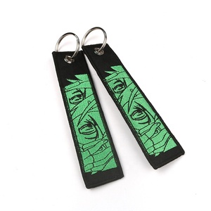 Portachiavi Personalizzati OEM con Logo Anime, Ricamo su Entrambi i Lati con Tessuto Intrecciato, Stili Cartoon e Floreali - Product Image 5