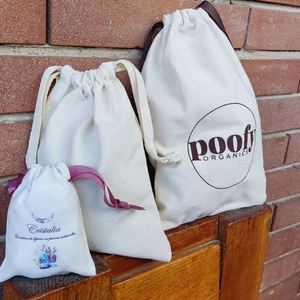 Factory Wholesale Durable Cotton Drawstring <b>Bag</b> Custom Logo Printed Drawstring <b>Bag</b> Canvas Jewelry <b>Bag</b> With Double Cotton <b>Strings</b> - Product Image 4