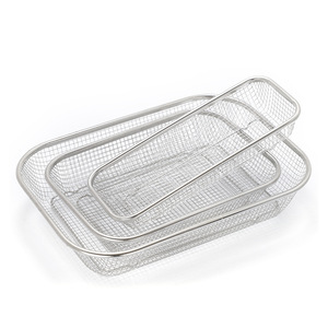 Stainless Steel Vegetable Washing Basket 201 Steel Dishwasher Safe Fruit Draining Mesh Basket Kitchen Storage Set - Product Image 4