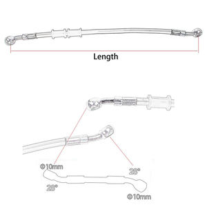 Manguera de Freno Hidráulica Fireyouracing DOT Line para Suzuki, Kawasaki, <span class=keywords><strong>Yamaha</strong></span>, Acero Inoxidable 304 Trenzado, Conector <span class=keywords><strong>Banjo</strong></span> de 10mm, 28 ISO9001 - Product Image 2